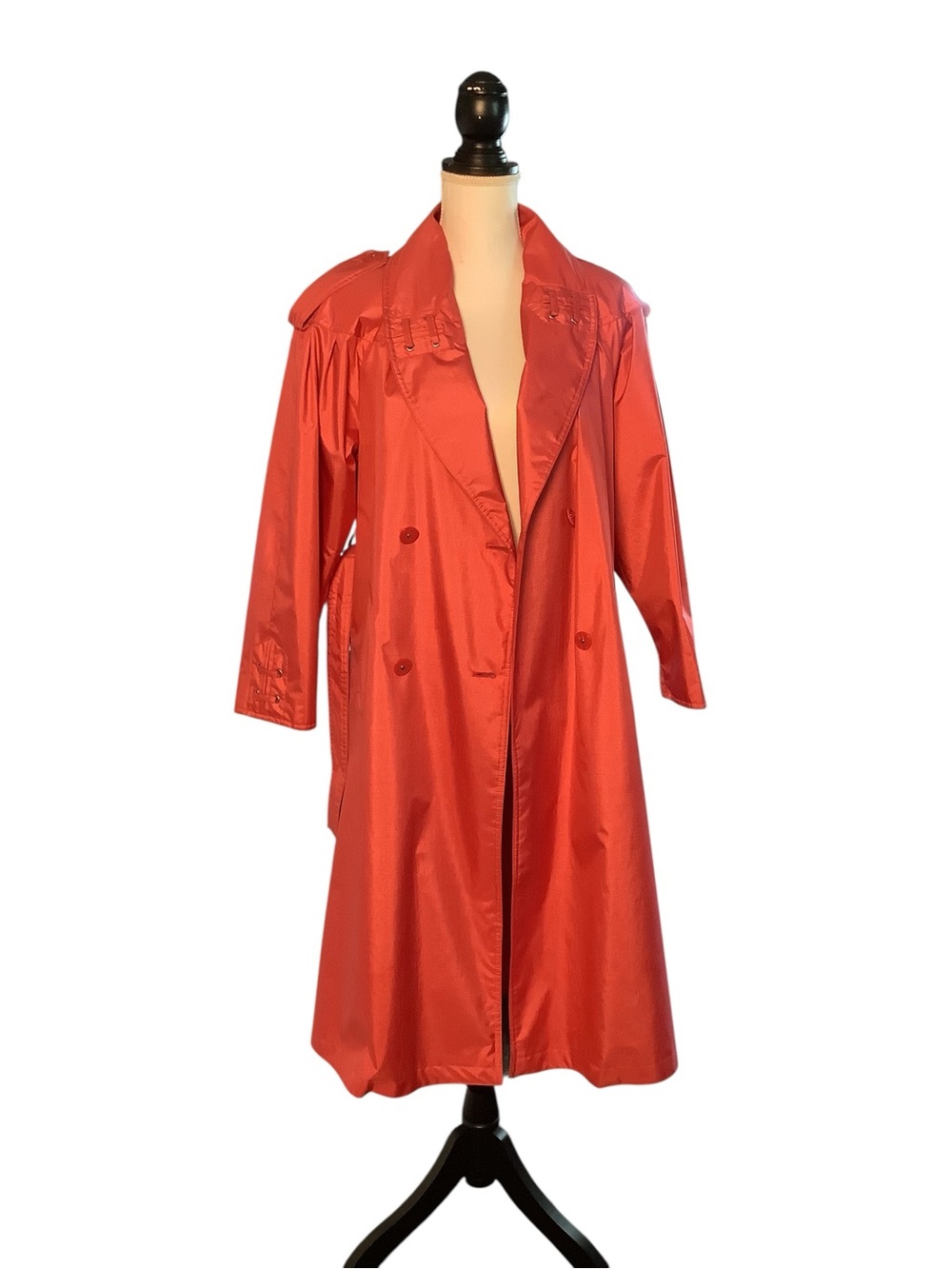 Laura Winston Double Breasted Light Trench Coat Womens Size 4P